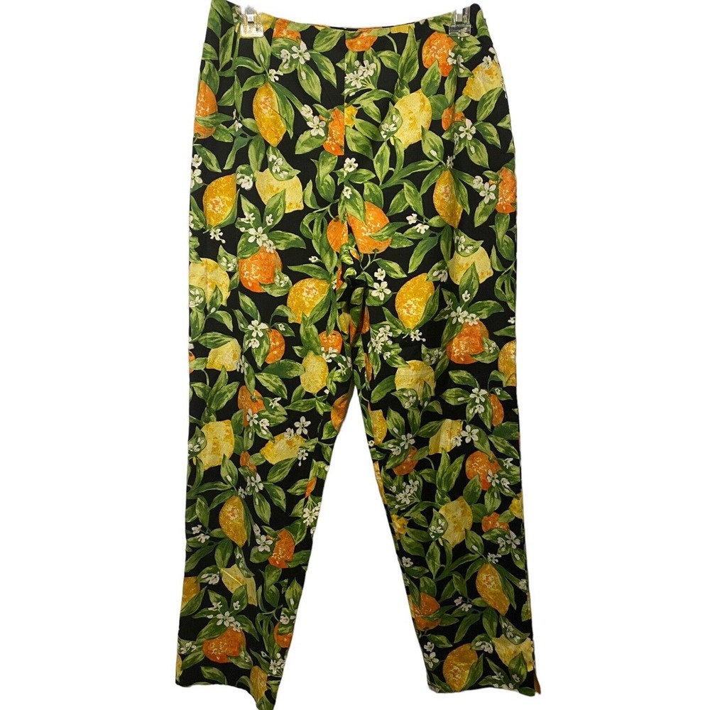 Talbots lemon 8 oranges lined 28 x 28 ankle pants cropped